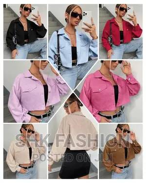 Frenchy Button Front Patch Pocket Crop Jacket