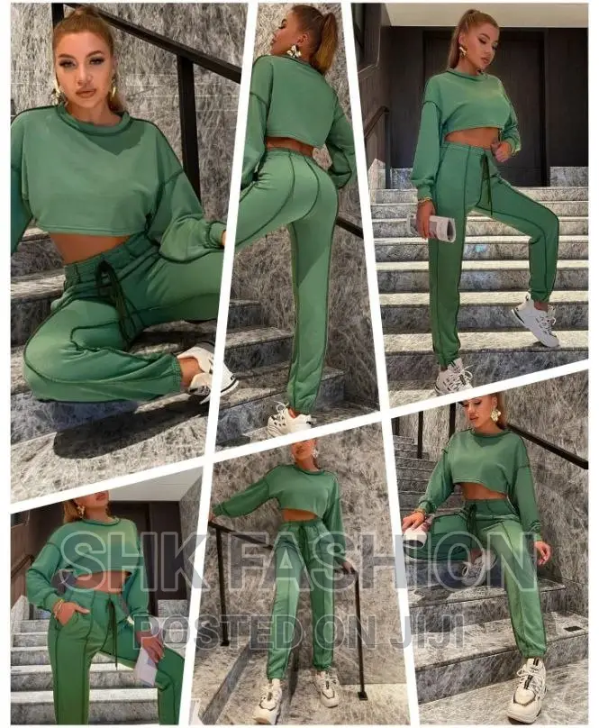 Crop Top Pudrawstring Sweatpants