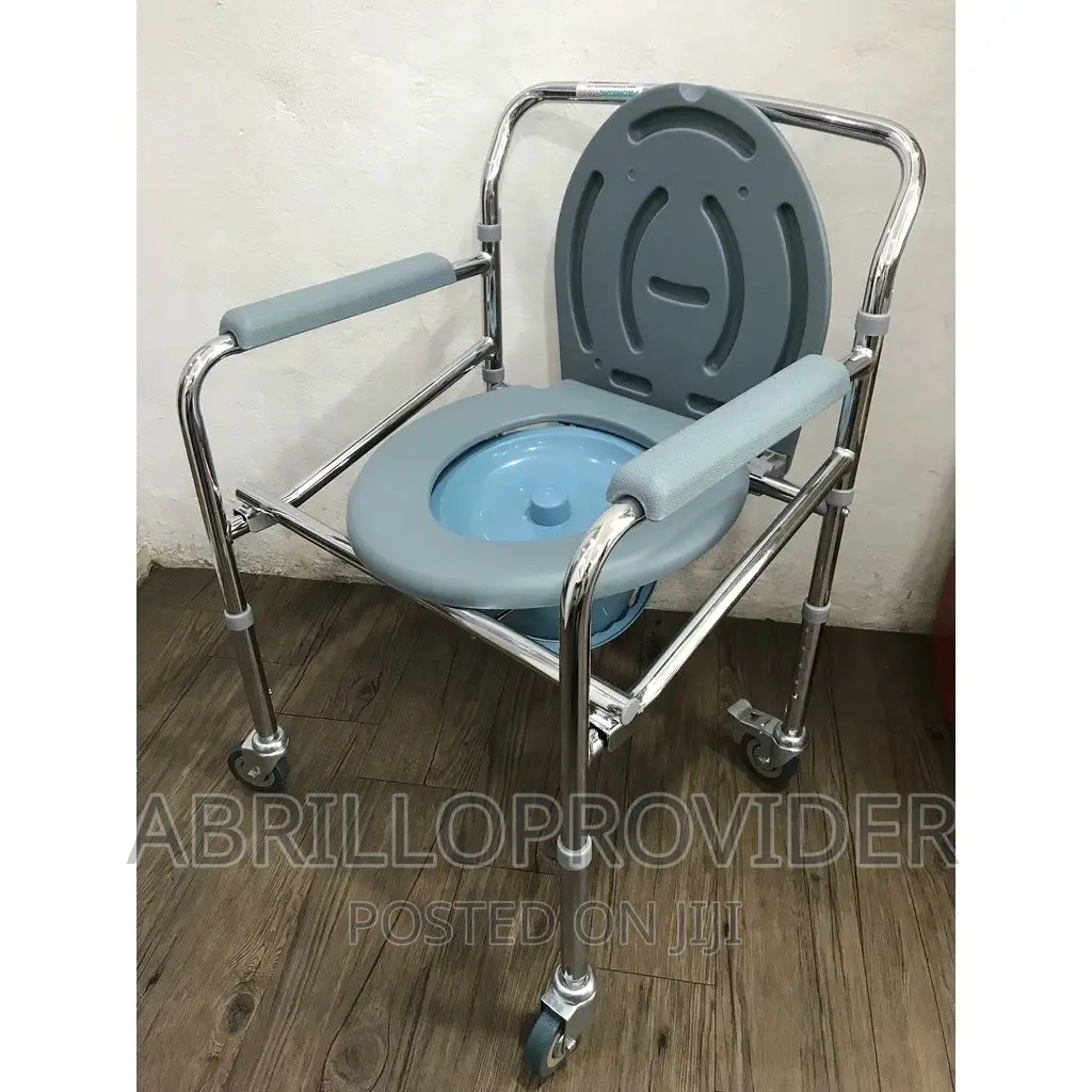 Foldable and Hieght Adjustable Commode Chair (New Packed)