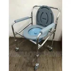 Foldable and Hieght Adjustable Commode Chair (New Packed)