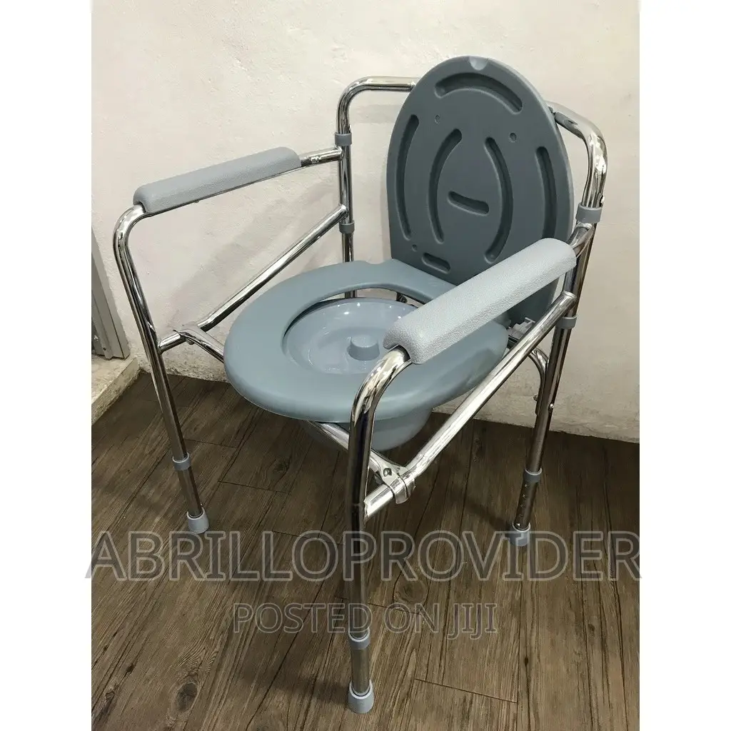 Foldable and Hieght Adjustable Commode Chair (New Packed)