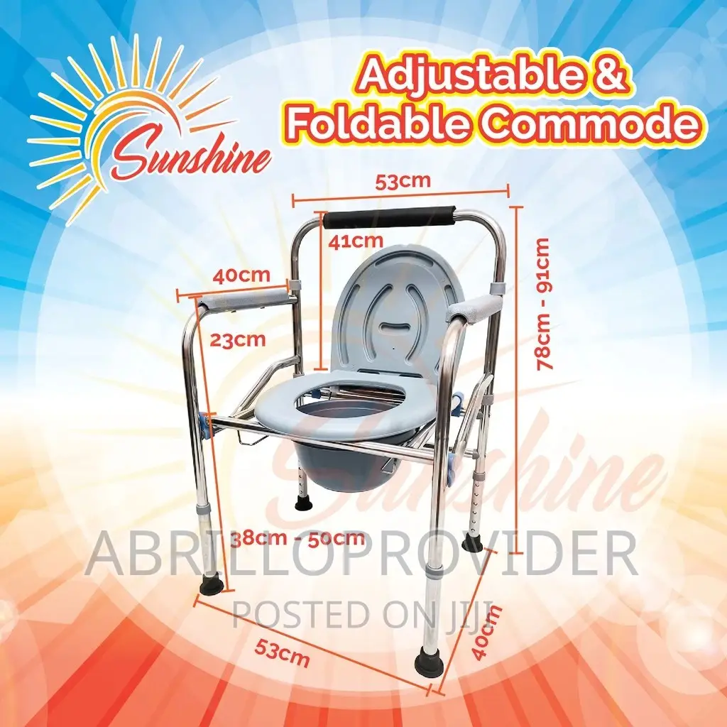 Adjustable Foldable Commode Chair(New in Packed)