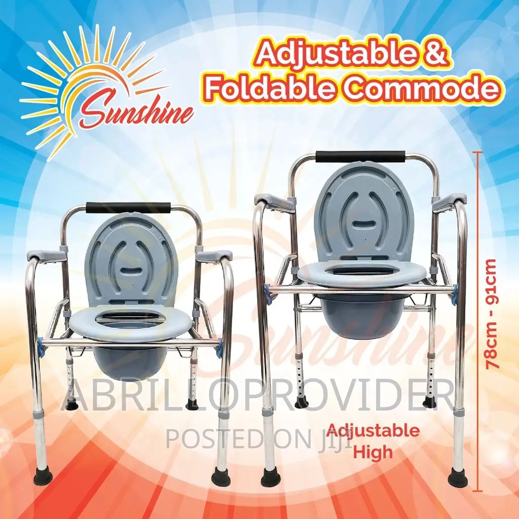 Adjustable Foldable Commode Chair(New in Packed)
