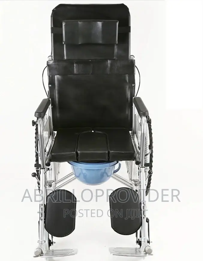 Full Reclining Wheelchair Foldable With Toilet Bowl