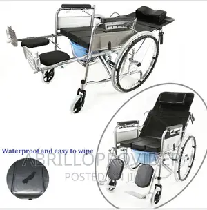 Full Reclining Wheelchair Foldable With Toilet Bowl