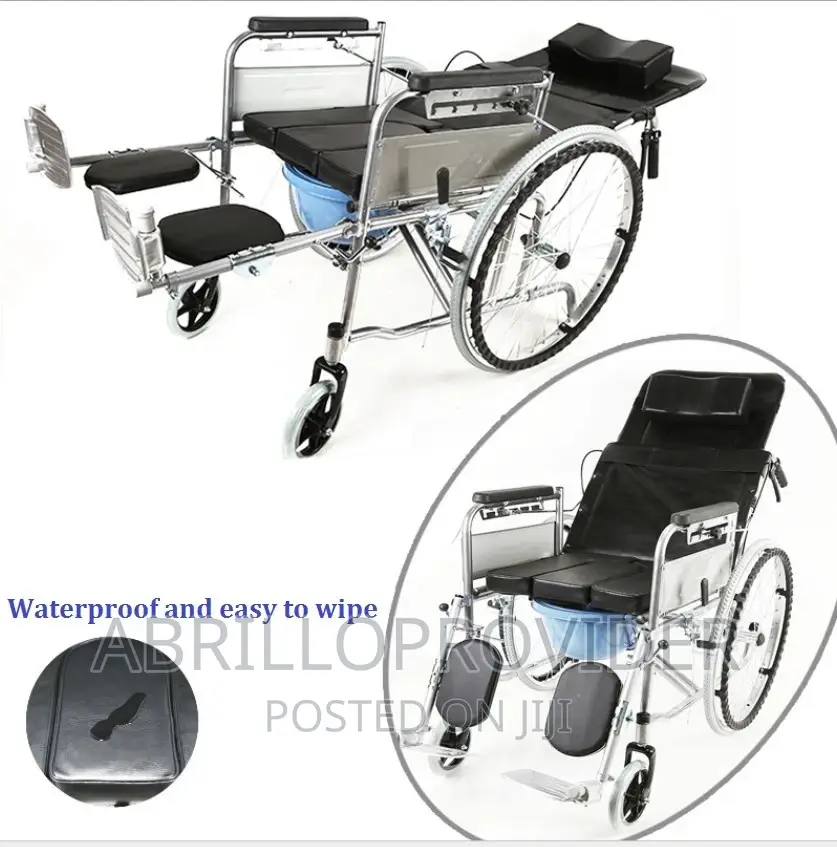 Full Reclining Wheelchair Foldable With Toilet Bowl