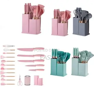 Photo - Silicone Cookware Set 18PCS Kitchen Knife Set
