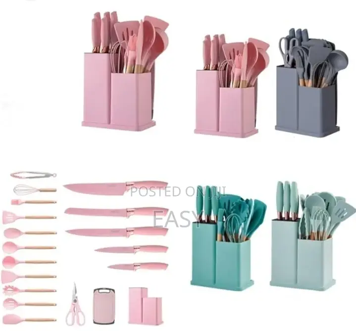 Silicone Cookware Set 18PCS Kitchen Knife Set