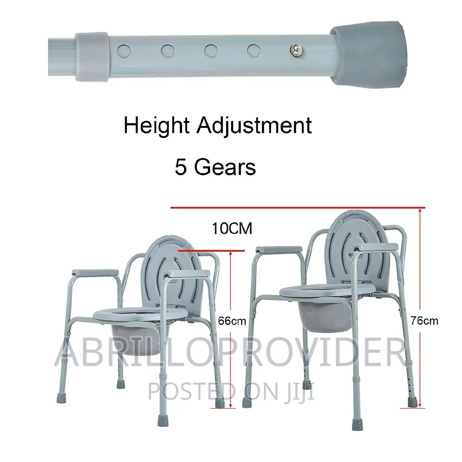 3 in 1 Commode Chair Adjustable Flexible Foldable