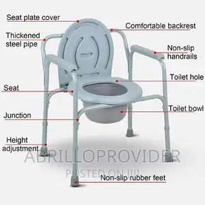 3 in 1 Commode Chair Adjustable Flexible Foldable