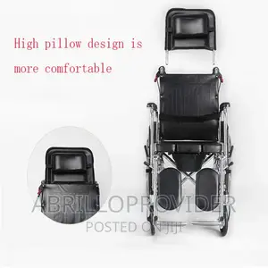 Frame Transport Wheelchair, Folding Portable With Locking