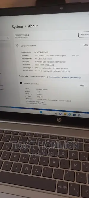 New Laptop HP 16GB AMD Ryzen 5 SSD 512GB