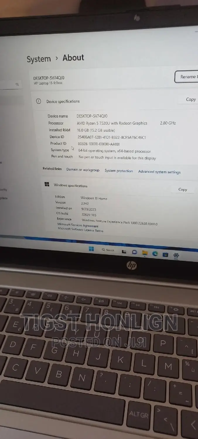 New Laptop HP 16GB AMD Ryzen 5 SSD 512GB