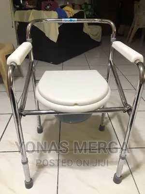 Adjustable Commode Shower Chair With Anti Skid Toilet Seat
