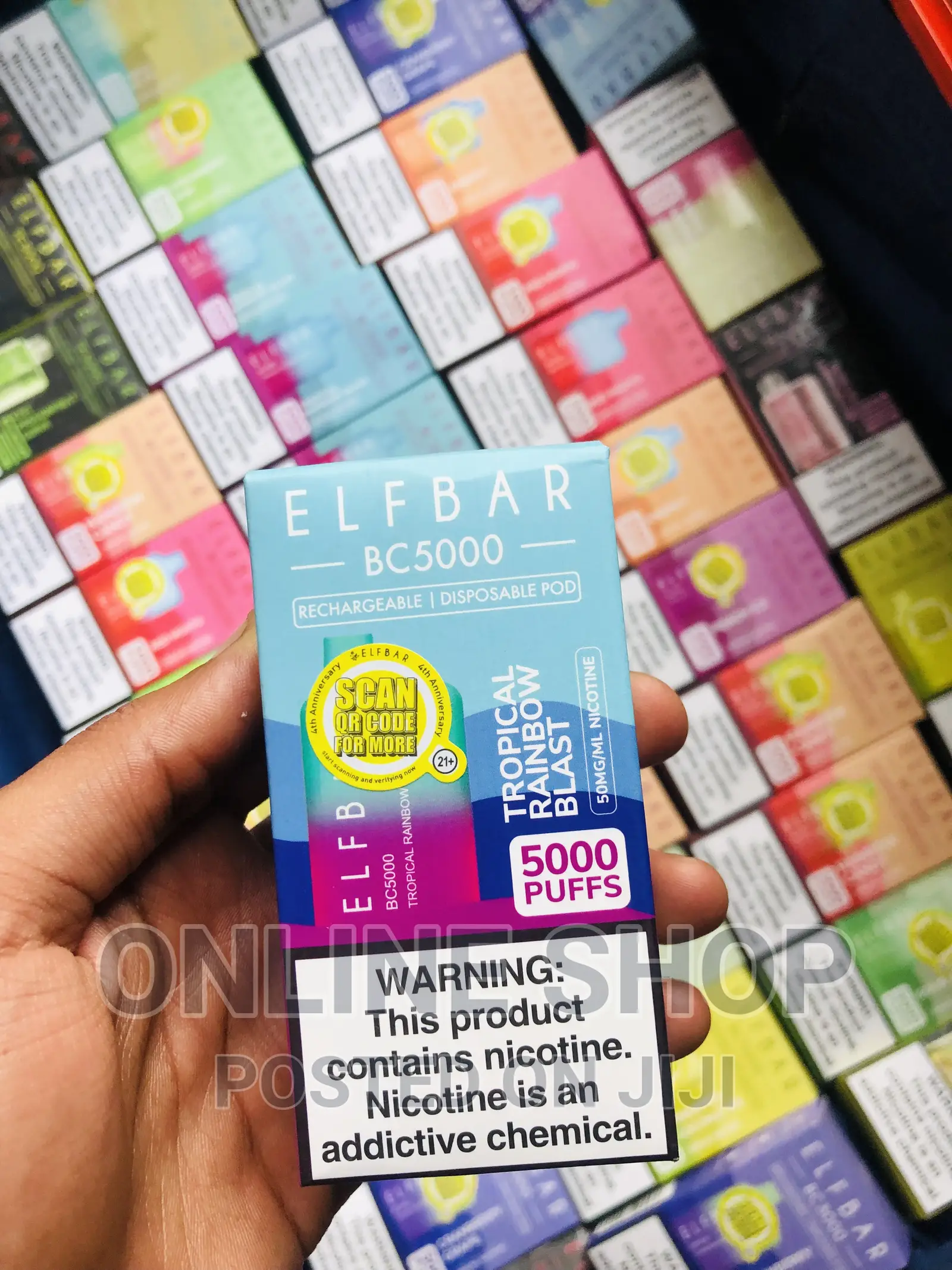 Elfbar Brand Tropical Rainbow Blast Flavor Vape
