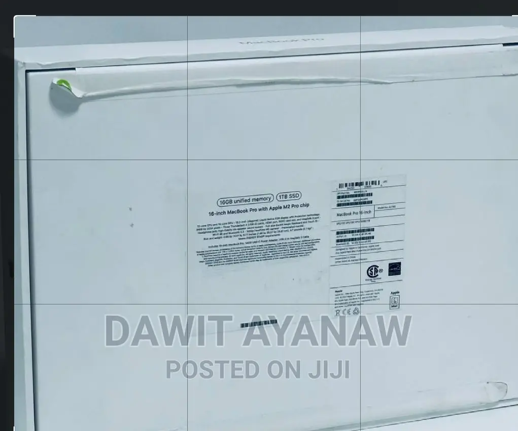 New Laptop Apple MacBook Pro 2023 M2 16-Inch 16GB Apple M2 SSD 1T