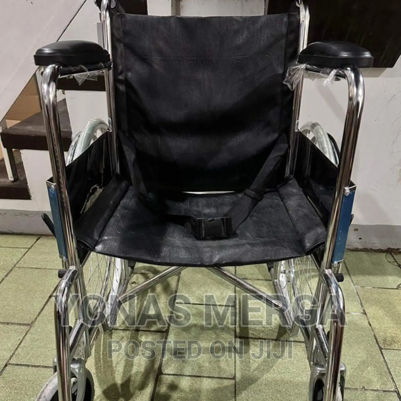 Silver Detachable Stainless Steel Folding Wheelchair