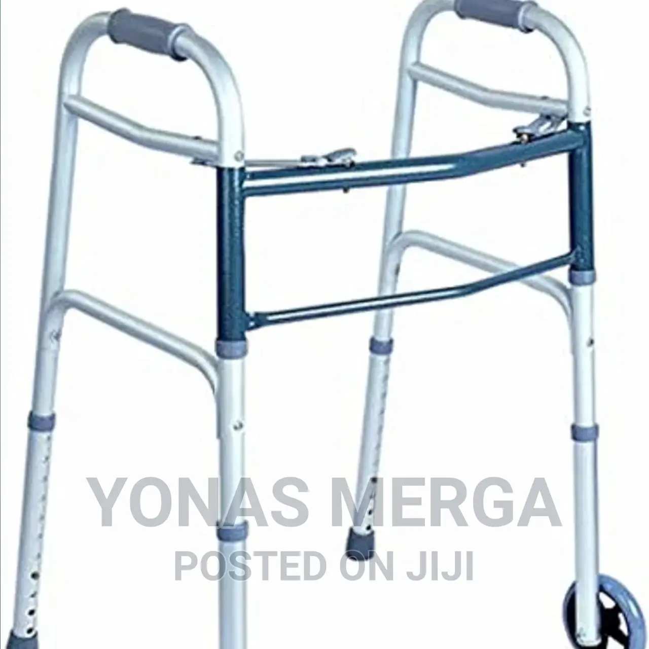 Aluminum Two Button Folding Walker With 5” Wheel