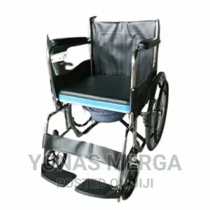 Photo - Patient Commode Wheelchair, Automation Grade: Manual