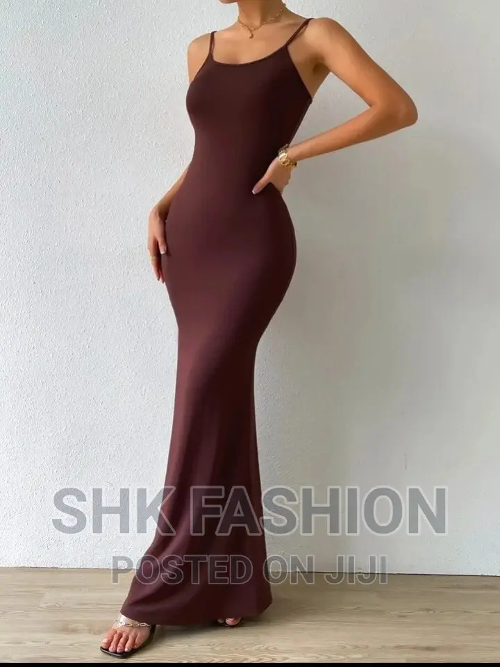 Solid Mermaid Hem Cami Dress