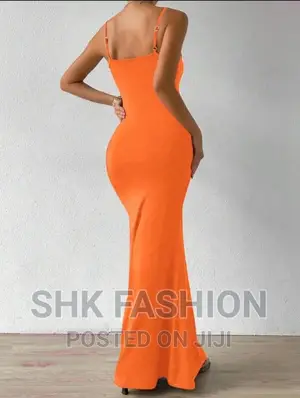 Solid Mermaid Hem Cami Dress