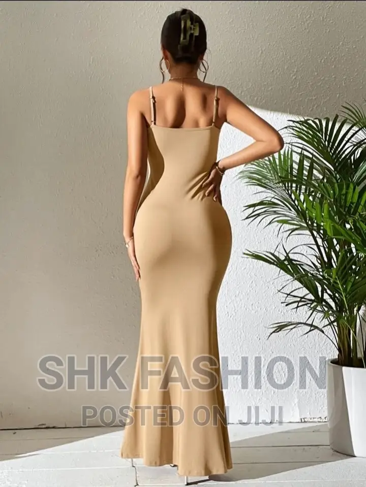 Solid Mermaid Hem Cami Dress