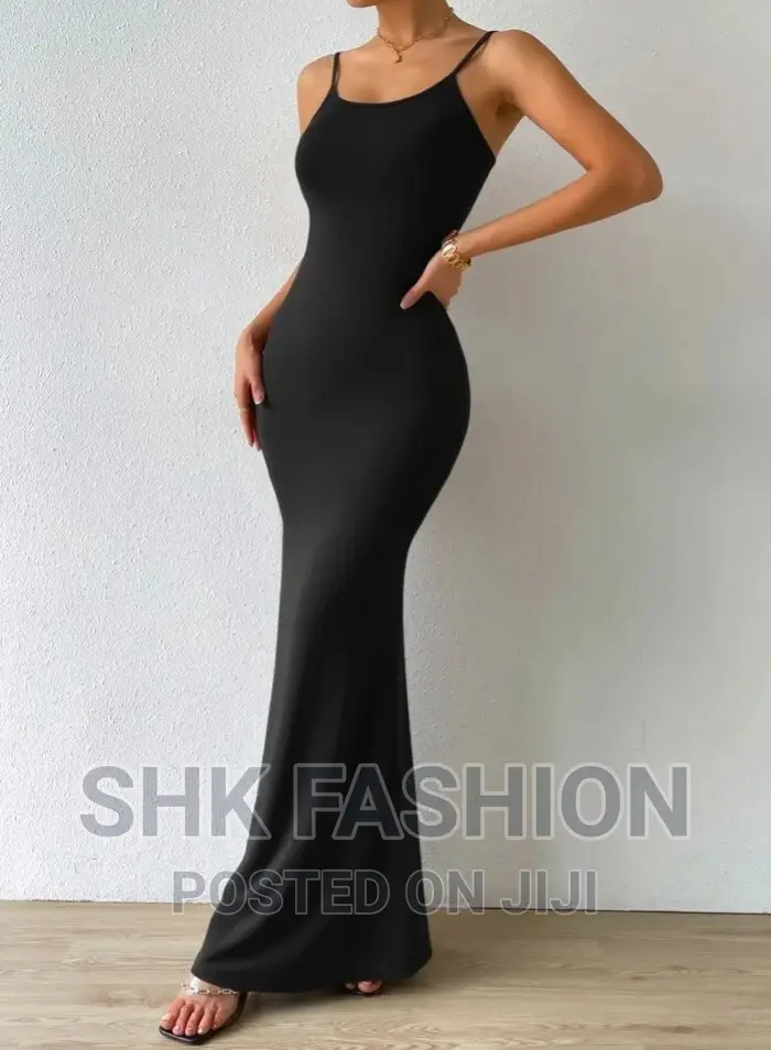 Solid Mermaid Hem Cami Dress