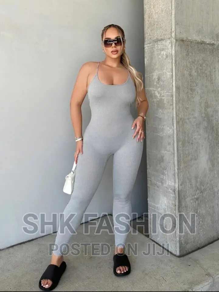 Solid Cami Unitard Long Jumpsuit