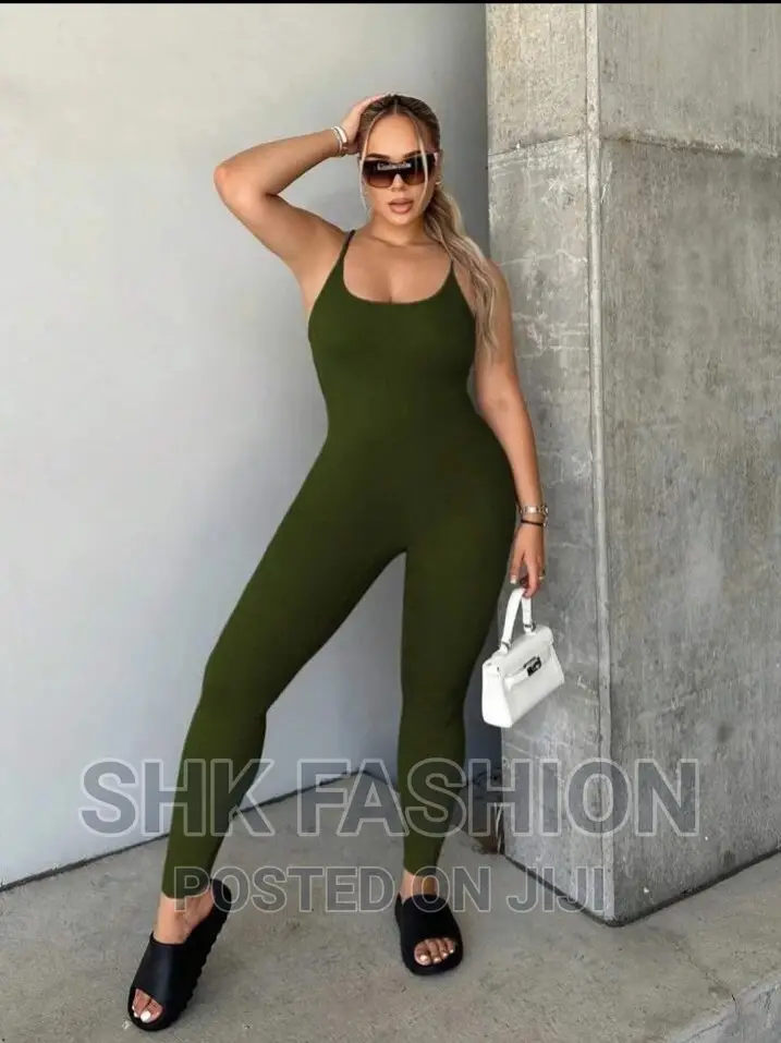 Solid Cami Unitard Long Jumpsuit