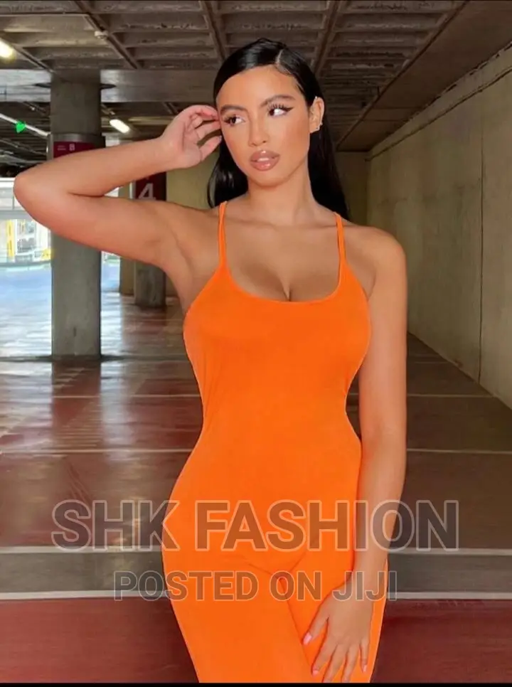 Solid Cami Unitard Long Jumpsuit