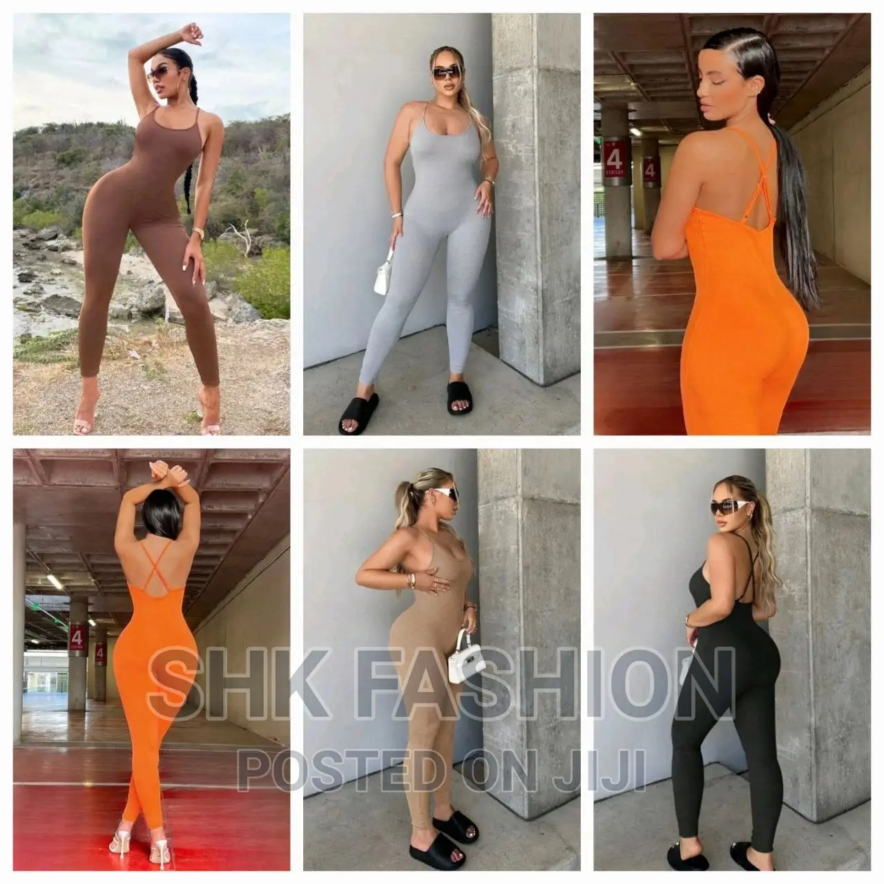 Solid Cami Unitard Long Jumpsuit