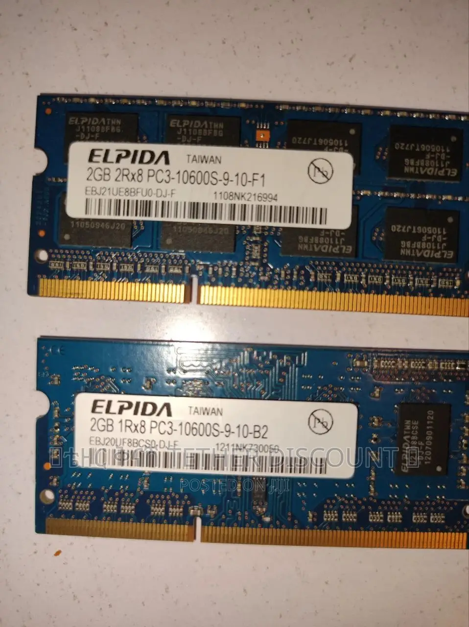 Elpida 2GB Memory PC3-10600 DDR3 With (Discount/ቅናሽ)