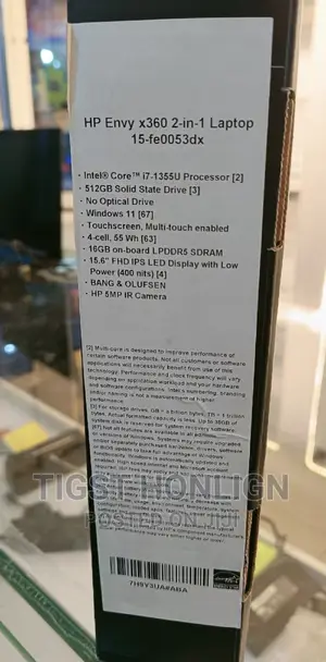 New Laptop HP Envy X360 16GB Intel Core I7 SSD 512GB