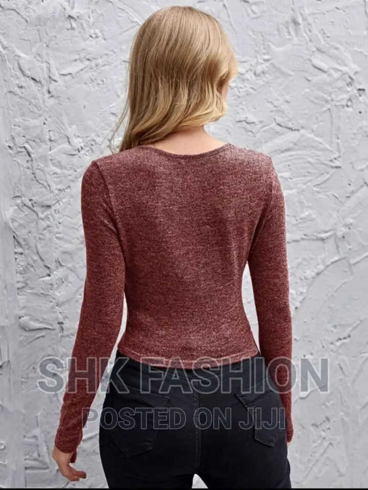 Tie Front Ruched Bust Crop Top