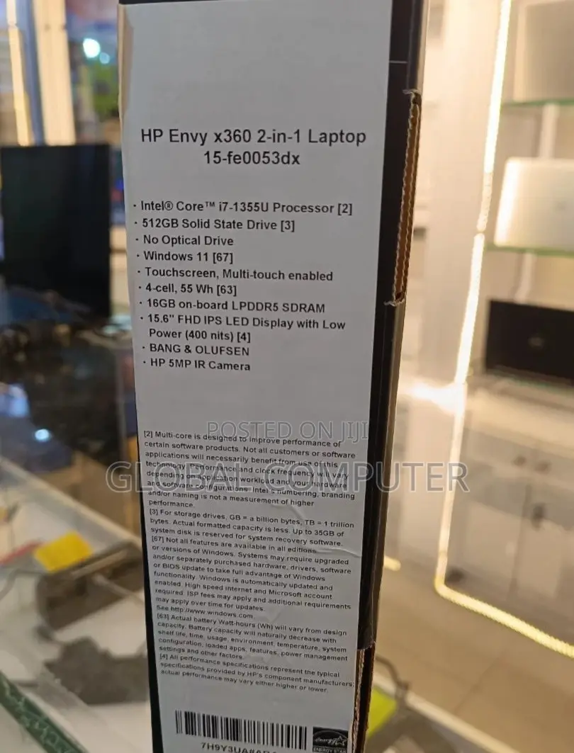 New Laptop HP Envy X360 16GB Intel Core I7 SSD 512GB