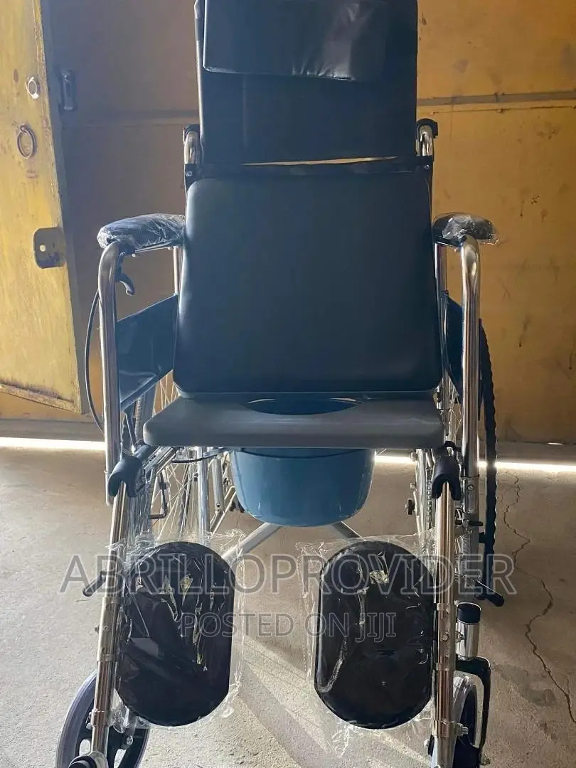 Reclining Commode Wheelchair Rios Dual Break System