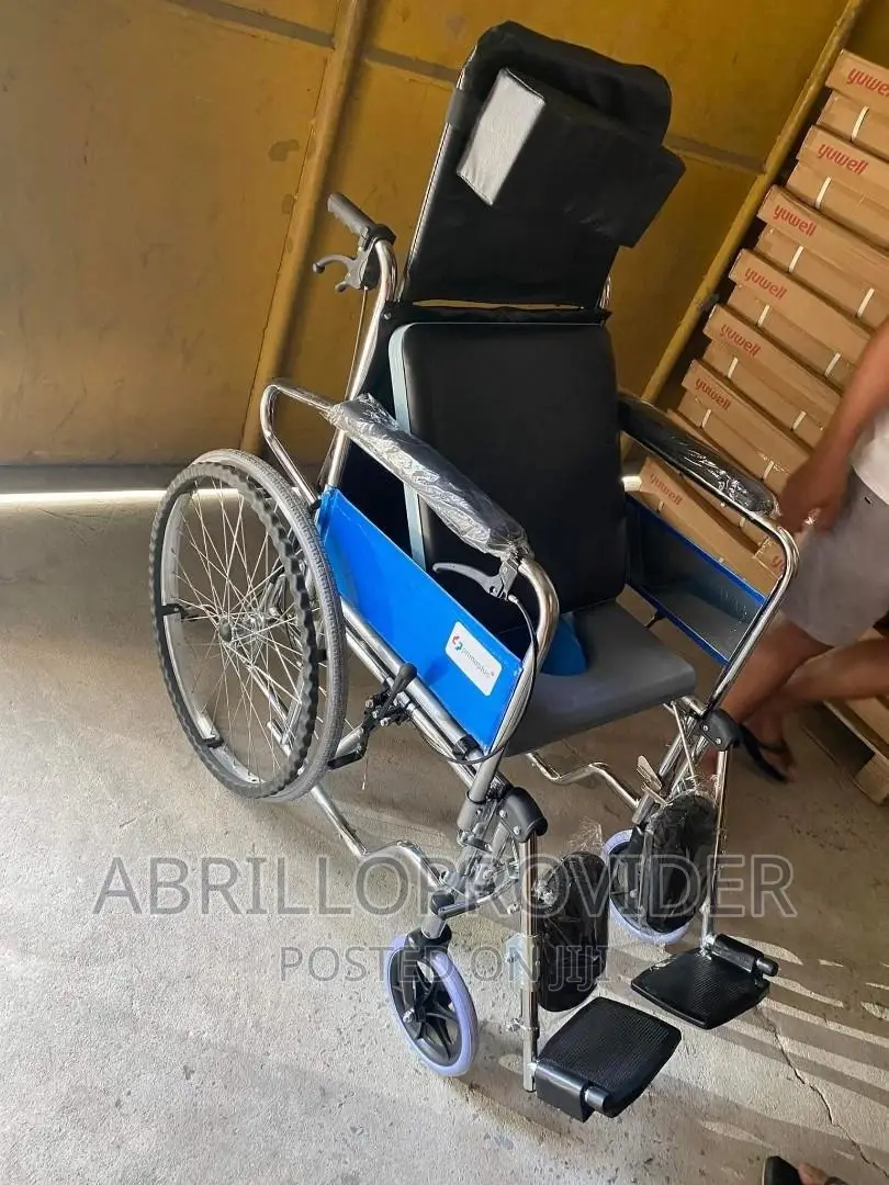 Reclining Commode Wheelchair Rios Dual Break System