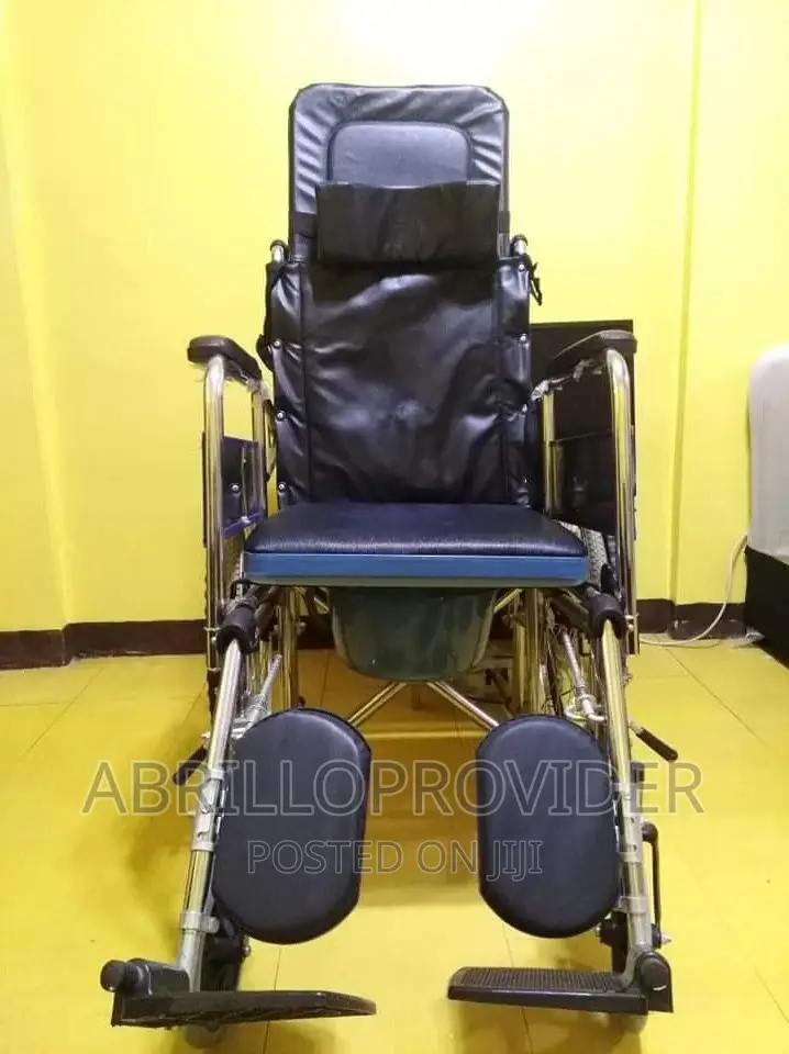 Full Reclining Commode Wheelchair New Packed 150kg Loaded