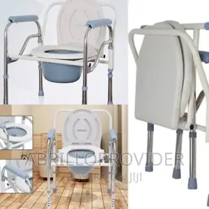 Heavy Duty Steel Bedside Commode Chair