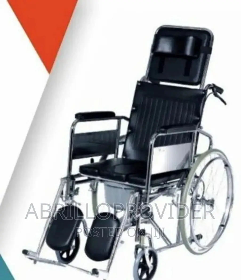 Black Recycling Wheelchairs, Model : Reclining Wheelchair