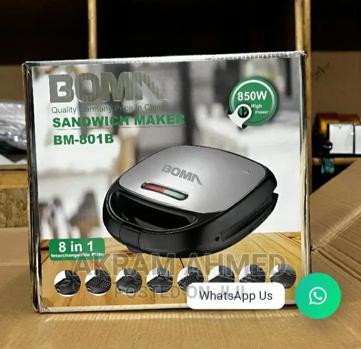 Boma 8-in-1 Multi Sandwich Maker