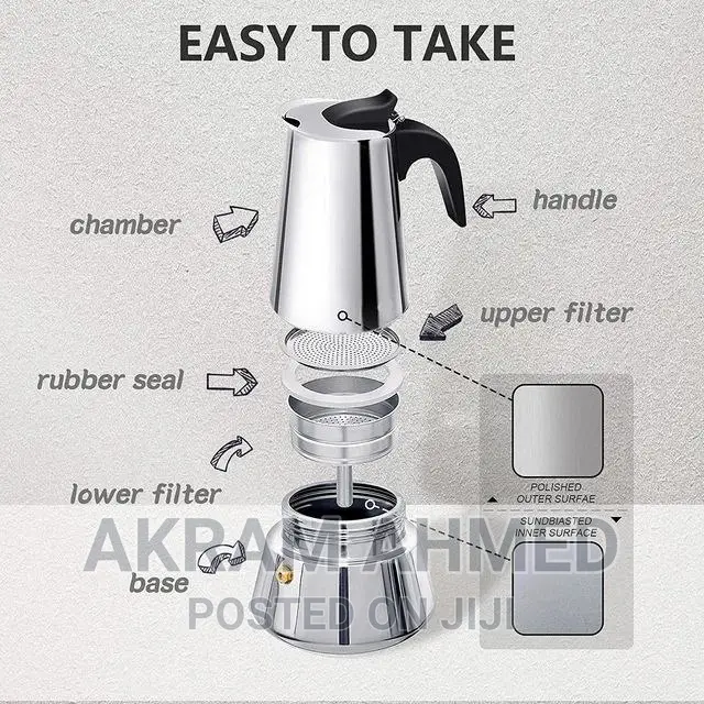 Stainless Steel Espresso Coffee Maker