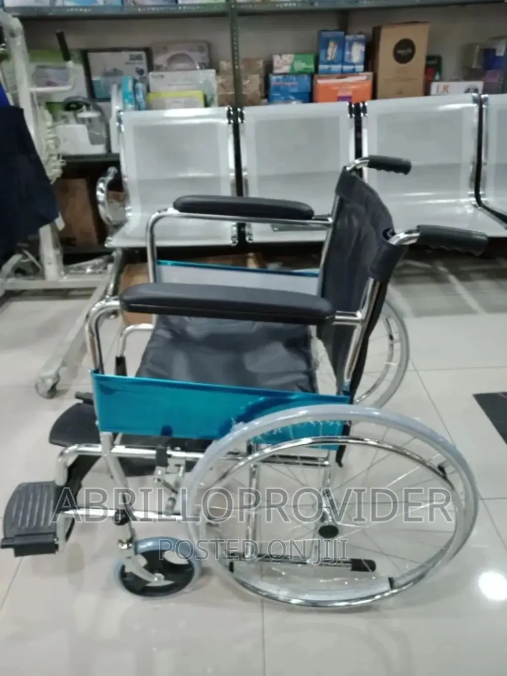 Foldable Standard Wheelchair Chrome (Heavy Duty)