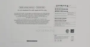 New Laptop Apple MacBook Pro 2023 M2 16GB Apple M2 SSD 512GB