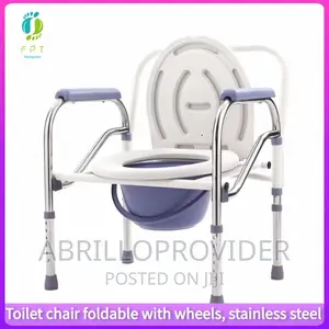 Photo - Foldable Commode Chair - Height Adjustable Cod
