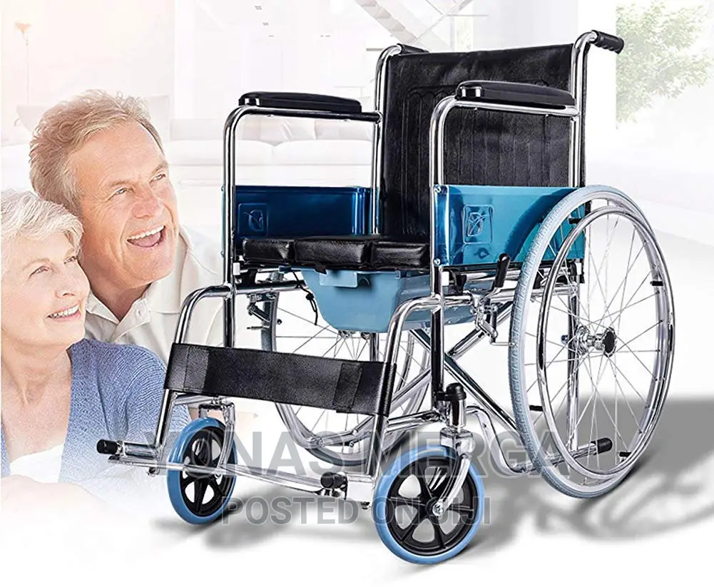 Commode Wheelchair;Adjustable Aluminum Pedals,Front Wheel7"