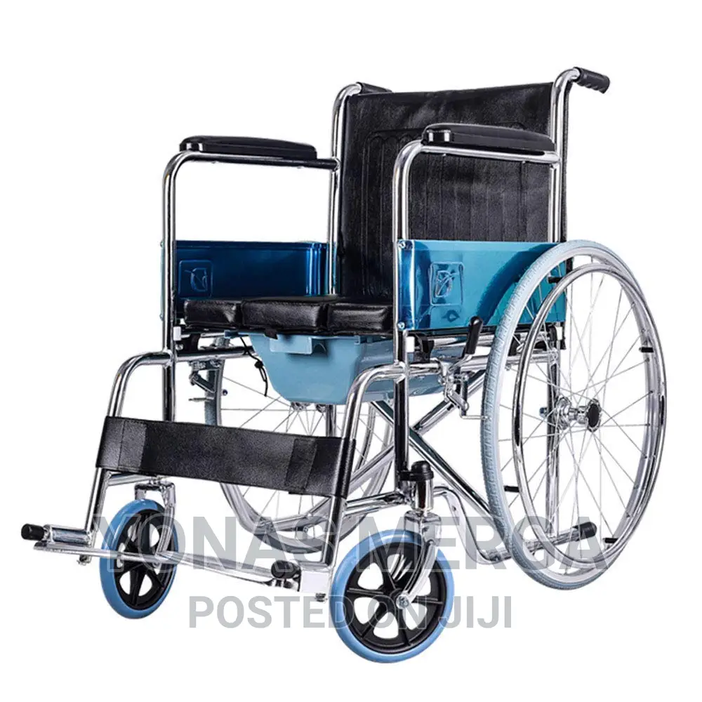 Commode Wheelchair;Adjustable Aluminum Pedals,Front Wheel7"