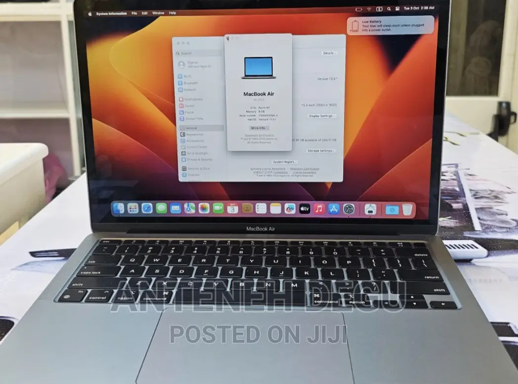 New Laptop Apple MacBook Air 2020 M1 8GB Apple M1 SSD 256GB