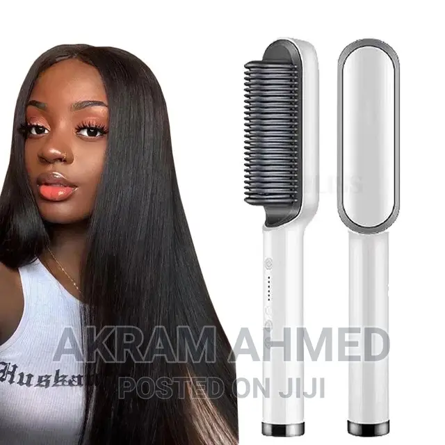 Heated Ceramic Hair Straightener Brush