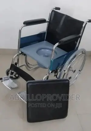 Black Ezra Commode Wheelchair/Toilet Wheelchair